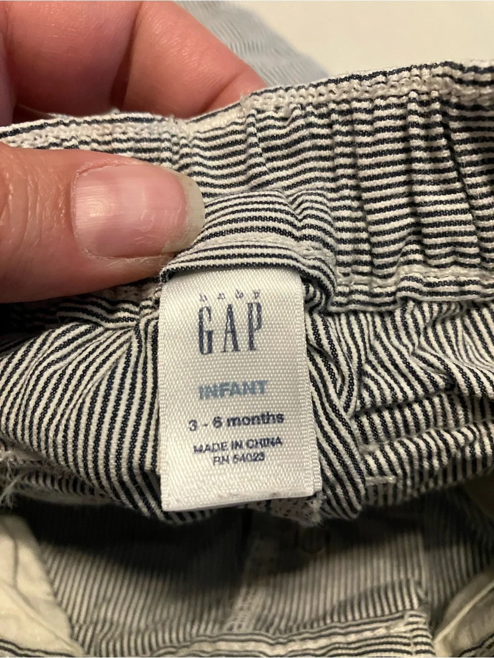 Kids Striped Pants in Navy and White